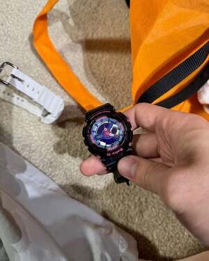 Casio Baby-G BA-112-1A Hyper Color World Time Black Analog-Digital Watch